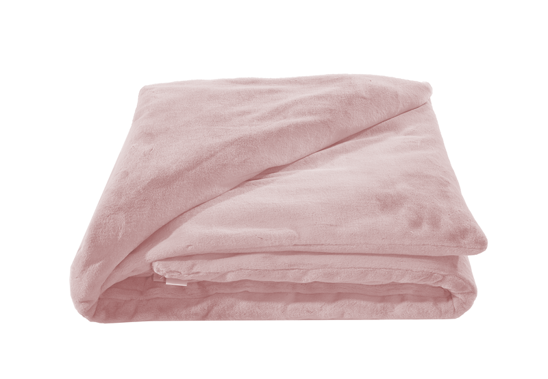 Weighted Fur Faux Blankets - Blush - 48”X74”